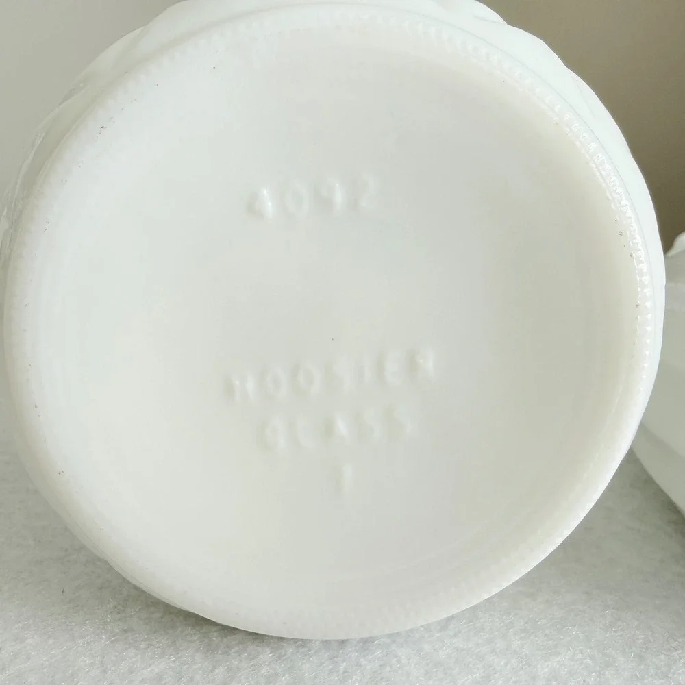 Hoosier Glass Milk Glass Bud Vase Set of 3 White 9 Inch Excellent Vintage MCM